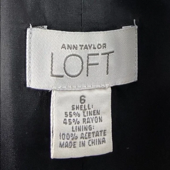 Ann Taylor Black Sheath Dress White Trim Size 6 - Picture 5 of 5